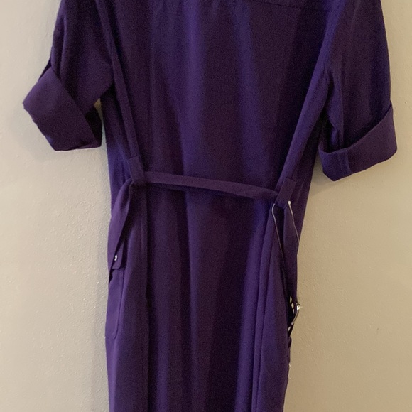 MICHAEL Michael Kors Purple Utility Dress M NWOT - Picture 14 of 16